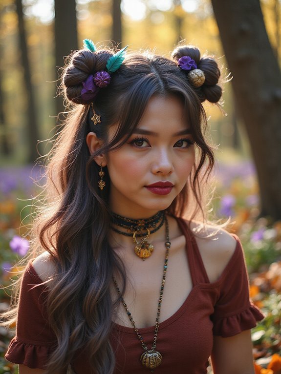 playful twisted half up hairstyle