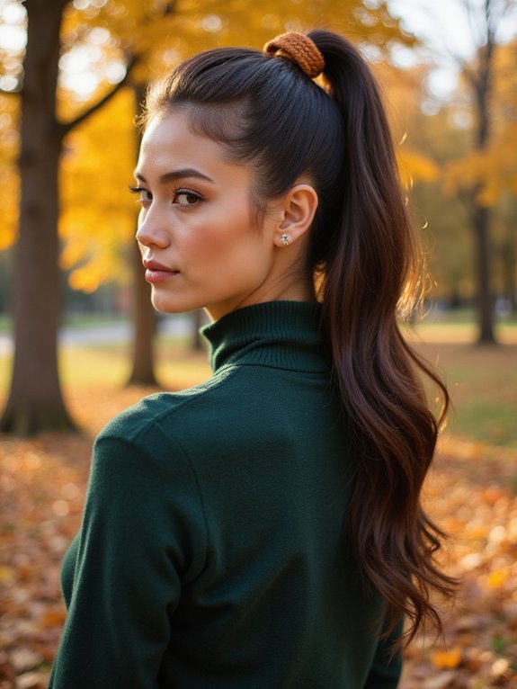 polished sleek high ponytail