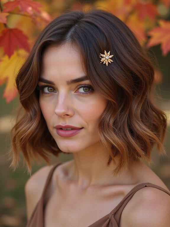 polished wavy lob hairstyle