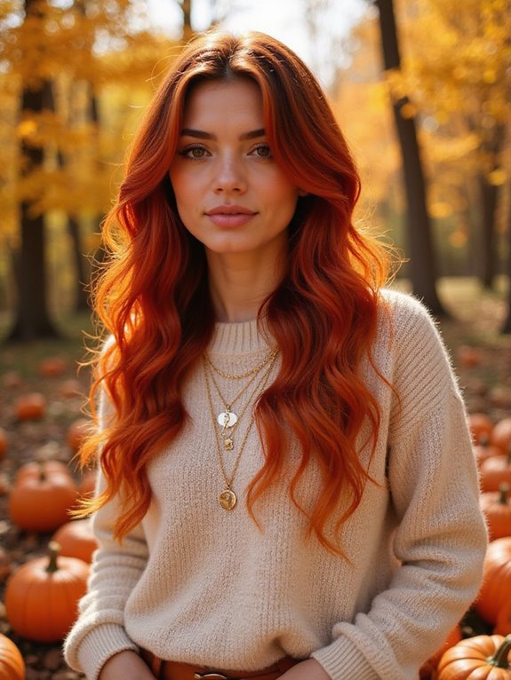 pumpkin red ombre transformation