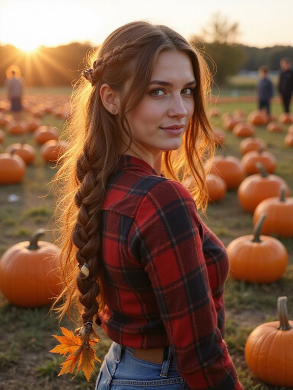 quick and easy pumpkin braids