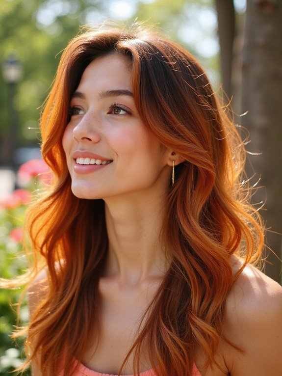 radiant copper ombre trend