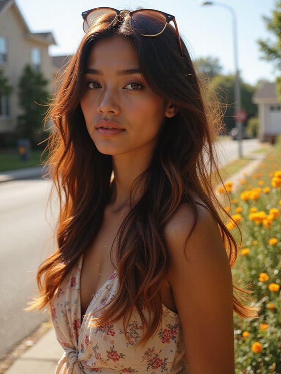 radiant copper summer hairstyle