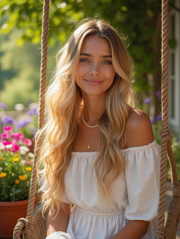 radiant golden blonde highlights