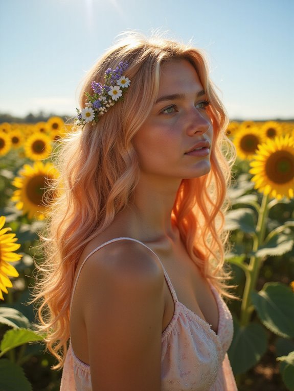 vibrant strawberry blonde hair