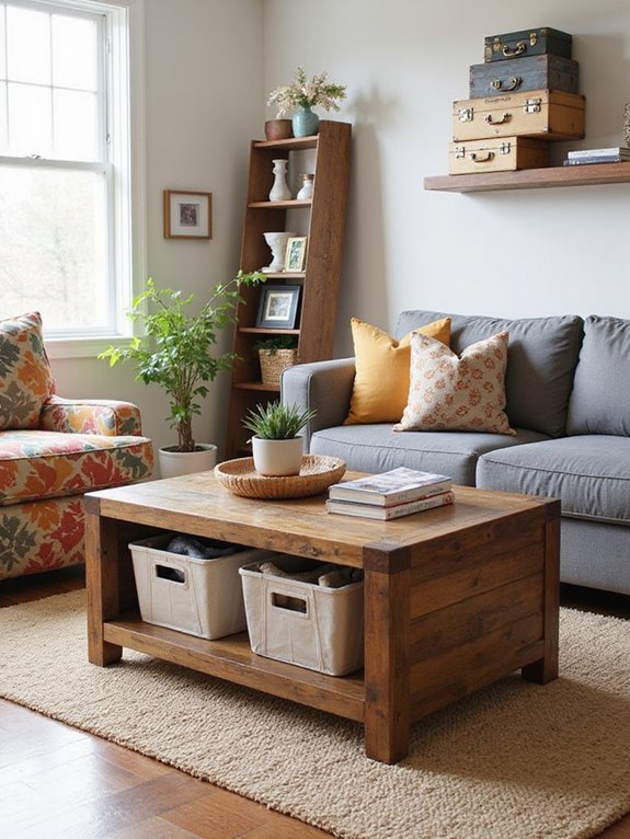 repurposed furniture for storage