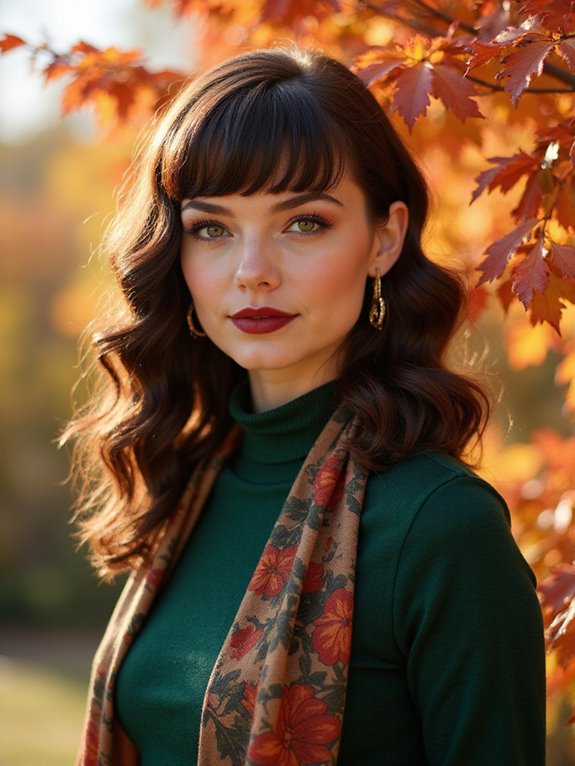 retro bangs and waves