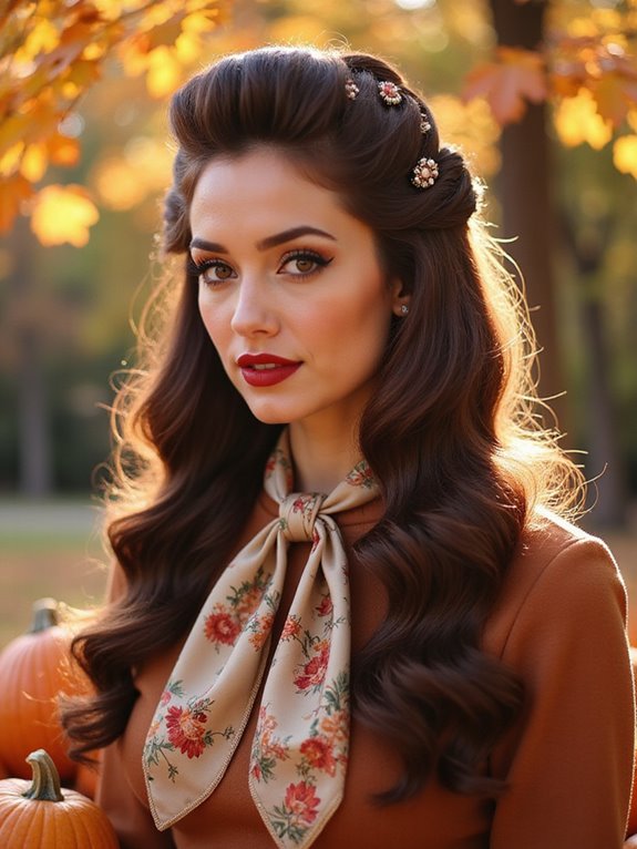 retro hairstyle with rolls