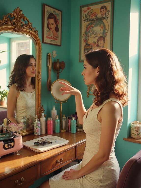 retro side part styling