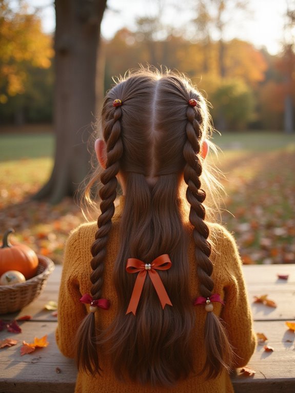 ribbon embellished thanksgiving braids