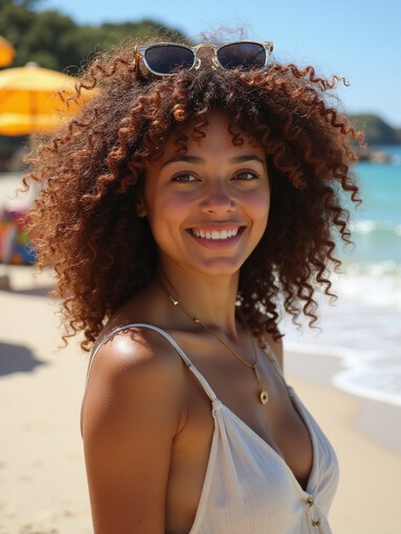 rich chocolate curly hair