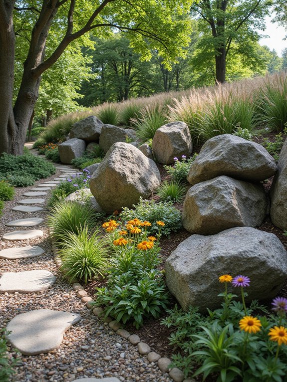 techniques for rock border design