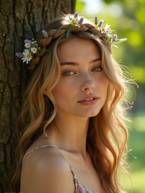 romantic braided crown hairstyle