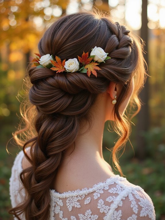 enchanting fishtail braid updo