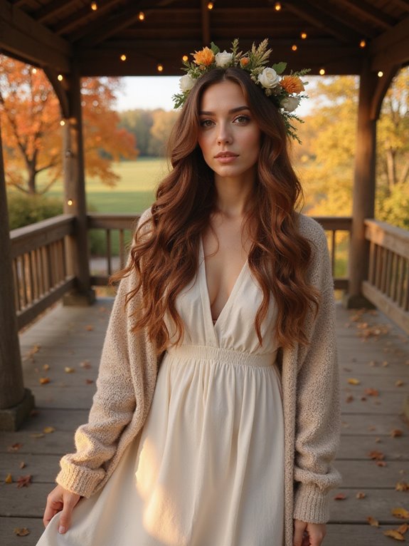 romantic floral down hairstyle