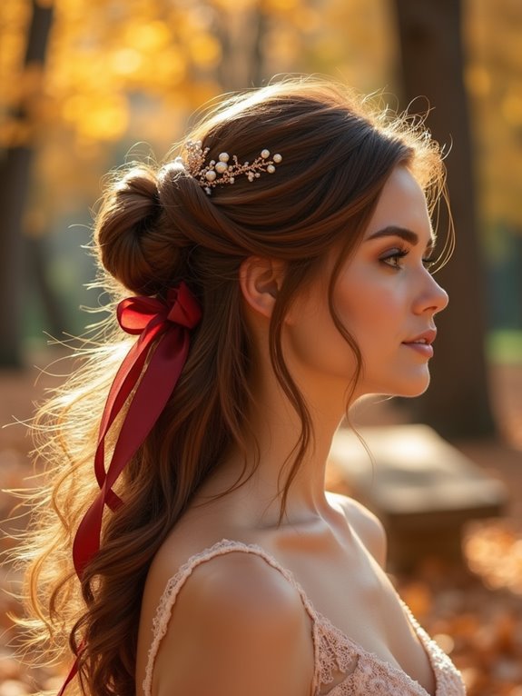 dreamy half up hairstyle tutorial