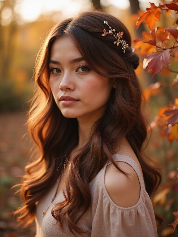 romantic half updo elegance