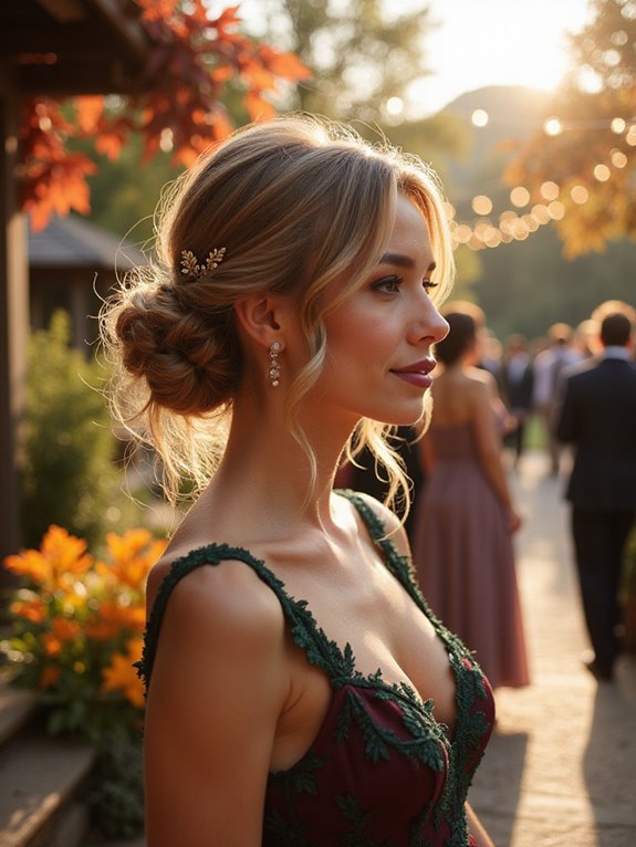 romantic loose updo hairstyle