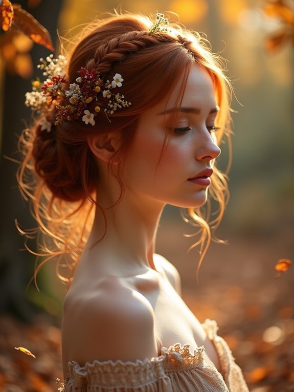 romantic loose updo hairstyle