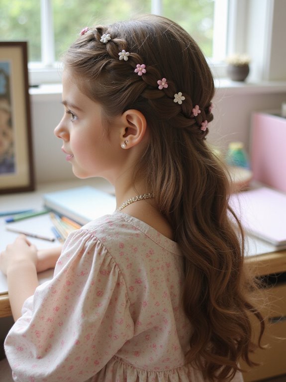 romantic waterfall braid tutorial