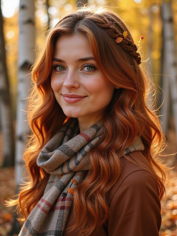 rustic copper medium hairstyle
