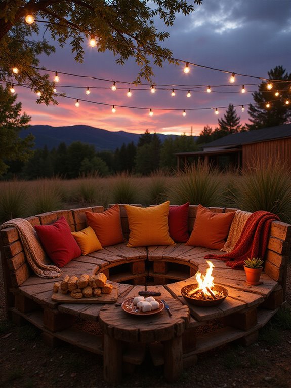 rustic diy pallet benches