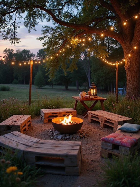rustic reclaimed wood seating