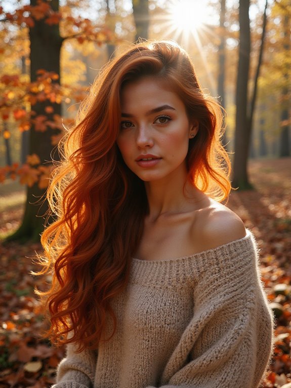 rusty red hair highlights