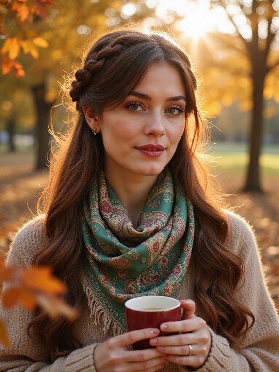 scarf wrap ponytail style