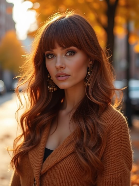 shaggy curtain bangs style