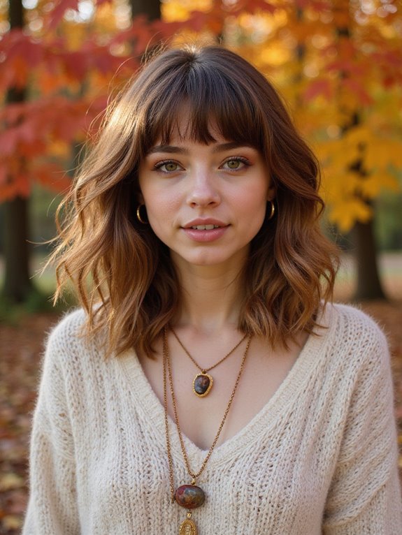 layered shag with bangs