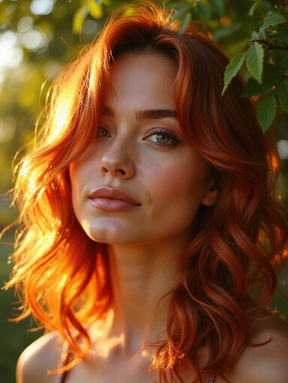 shimmering rust hair transformation