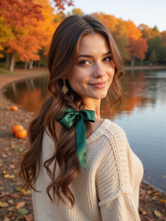 side braid with ribbon