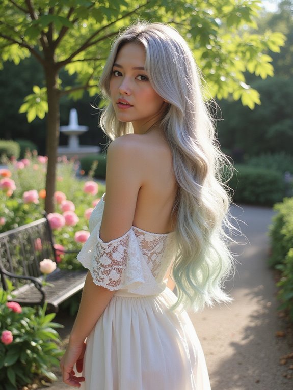 silvery pastel hair care