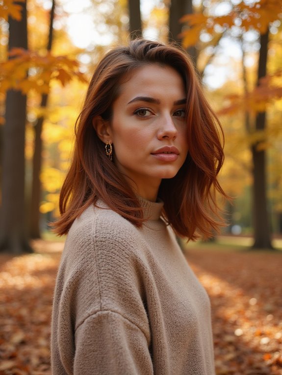 sleek auburn lob styling tips