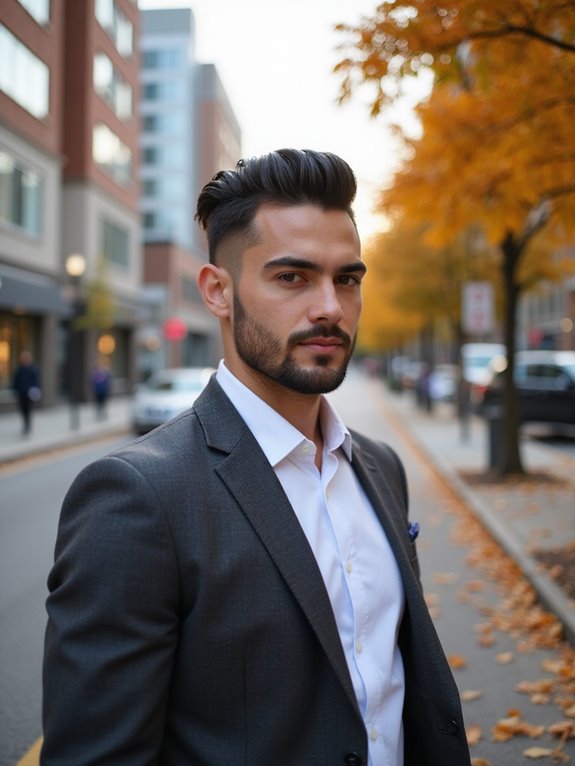 sleek back fade hairstyle