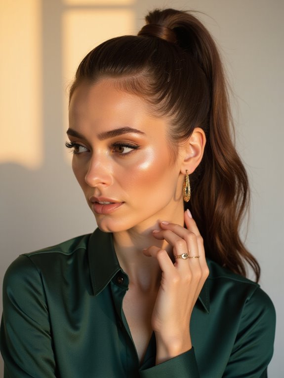 sleek high ponytail elegance