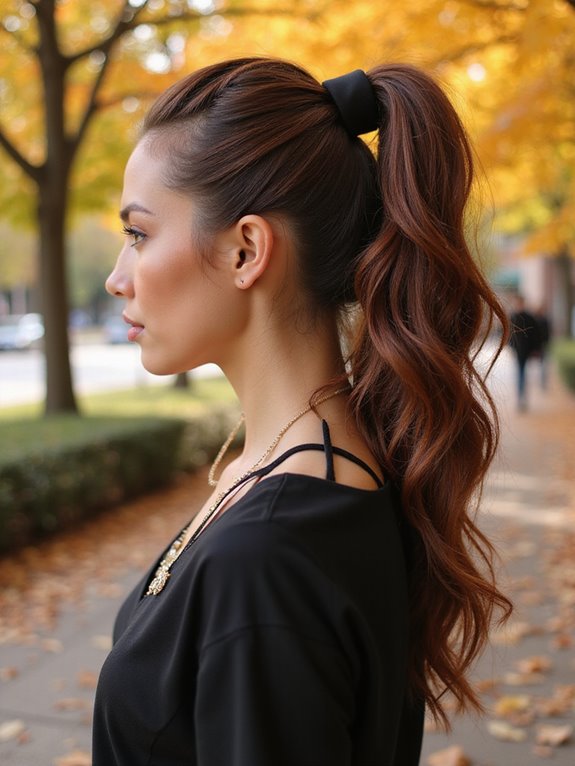 sleek high ponytail elegance