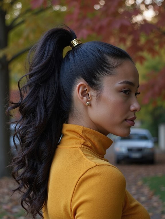 sleek high ponytail style