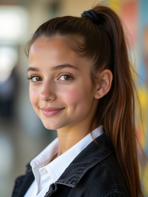 sophisticated high ponytail style