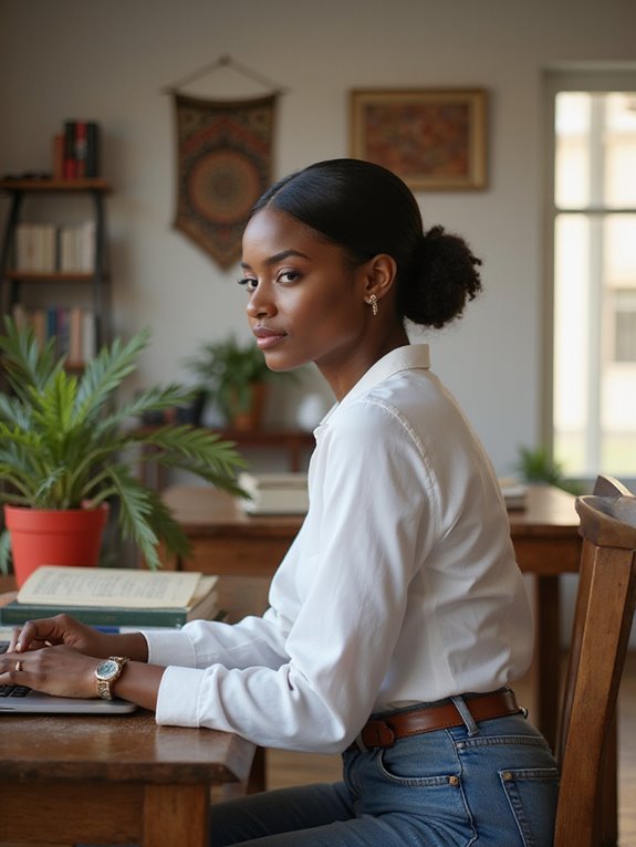 sleek low bun elegance