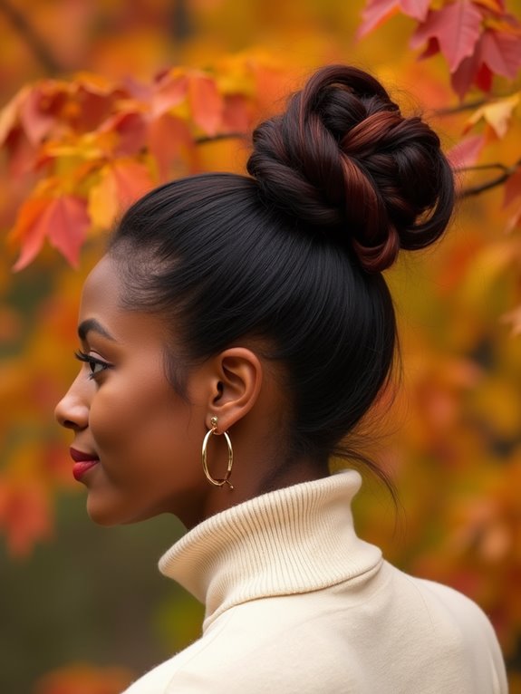 sleek low bun hairstyle