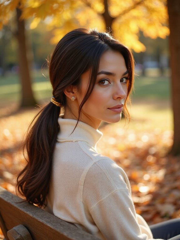 sleek low ponytail elegance