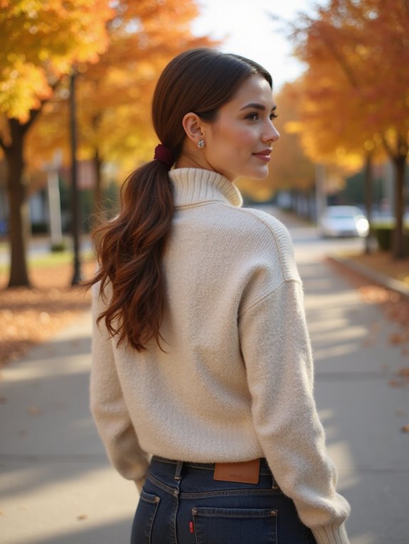 sleek low ponytail elegance