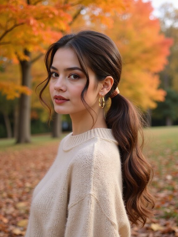 sleek low ponytail elegance