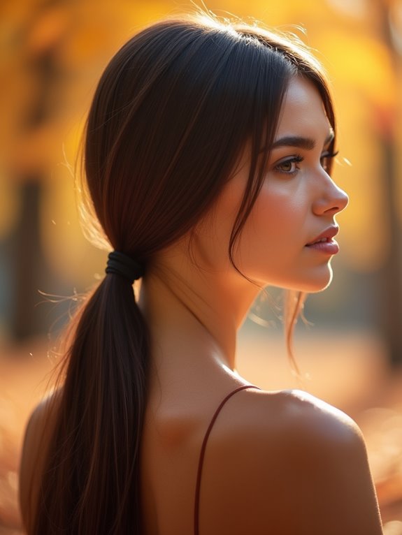 sleek low ponytail elegance