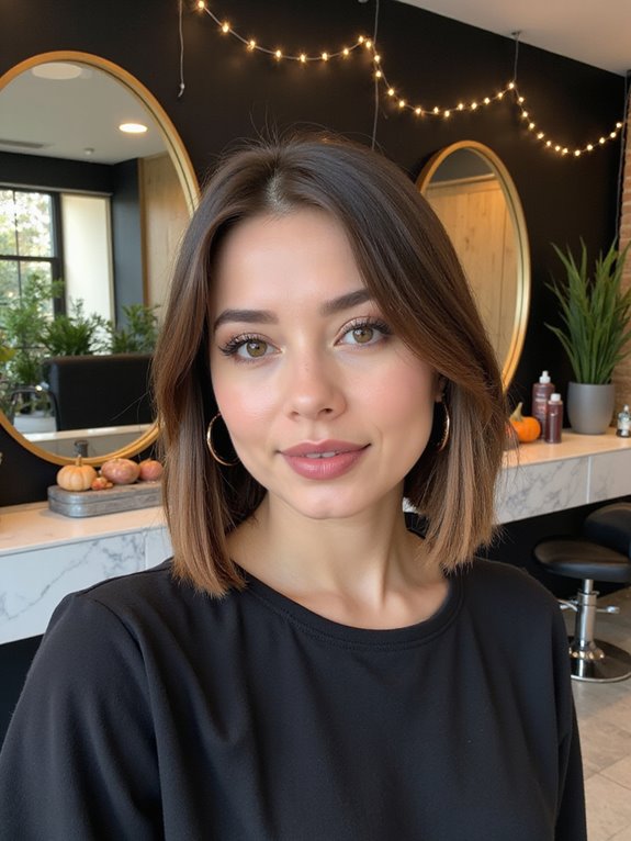 sleek refined blunt bob