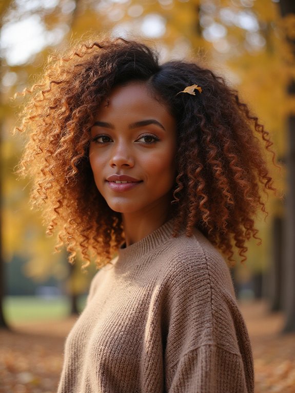 sleek polished curly ponytail