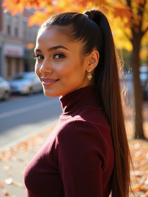sleek polished high ponytail