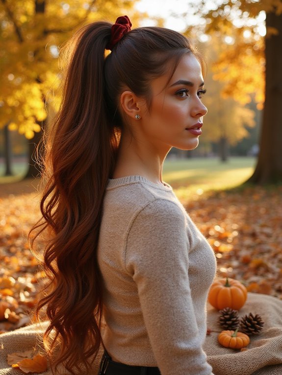 sleek polished high ponytail